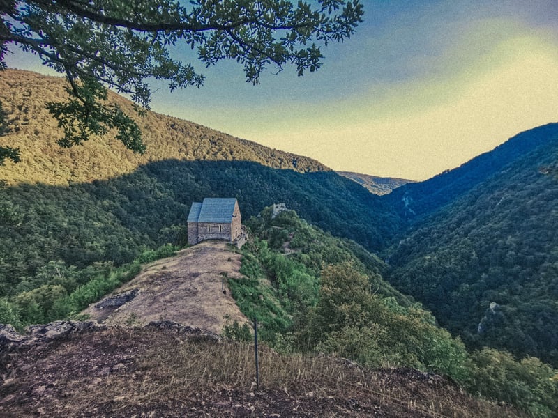 Bobovac ruins with surrounding forest