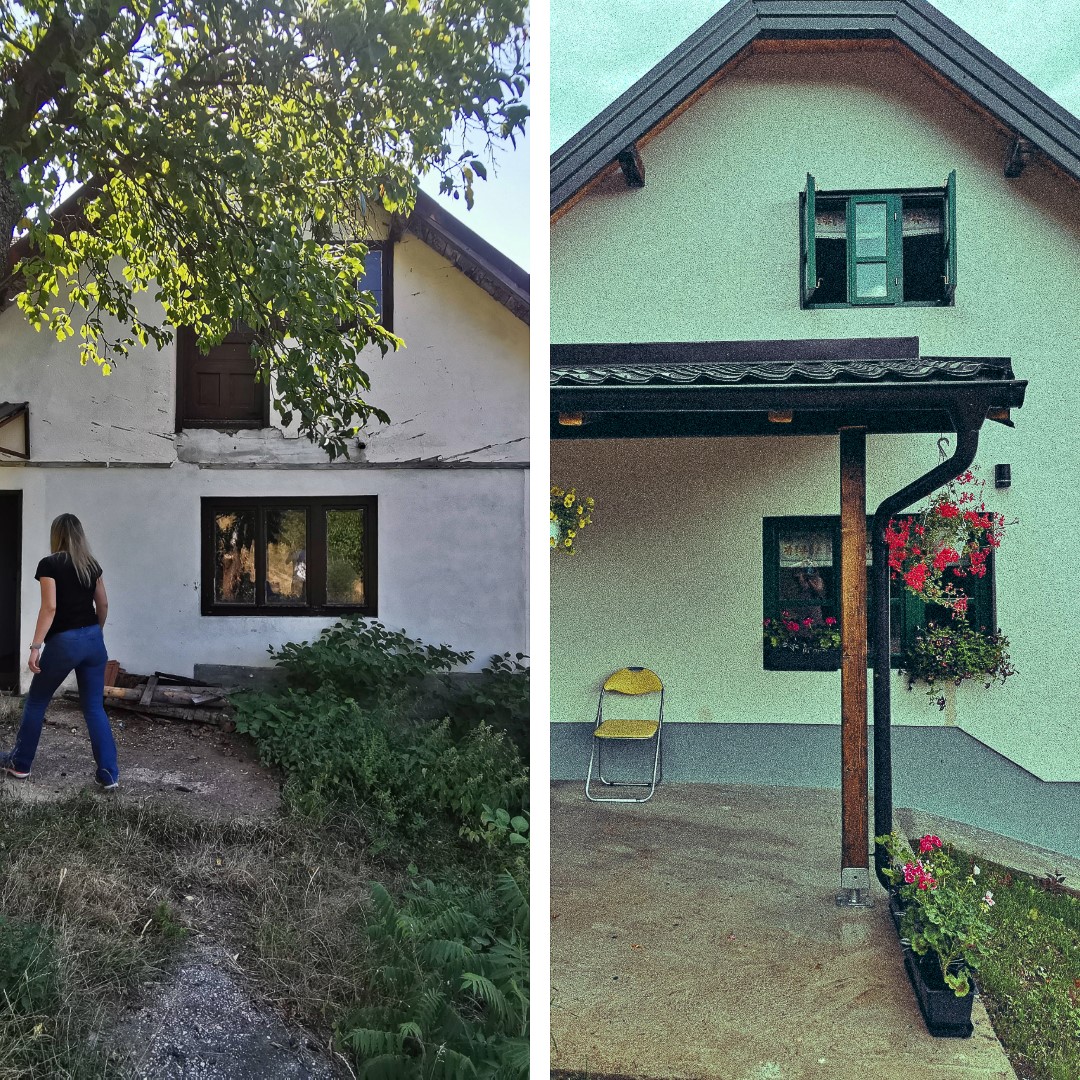 Before and after, restoration