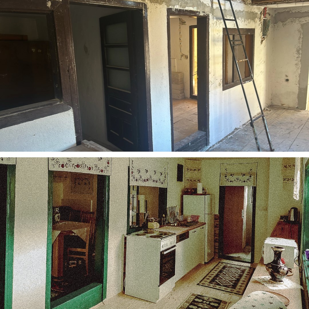 Before and after, restoration