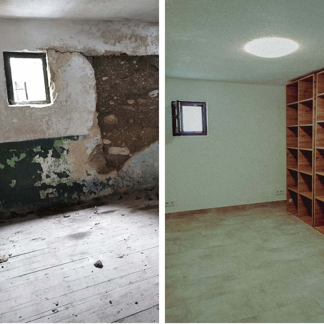 Before and after, restoration