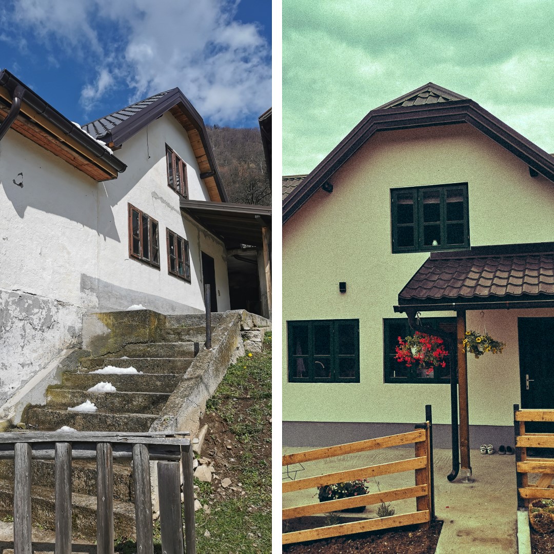 Before and after, restoration