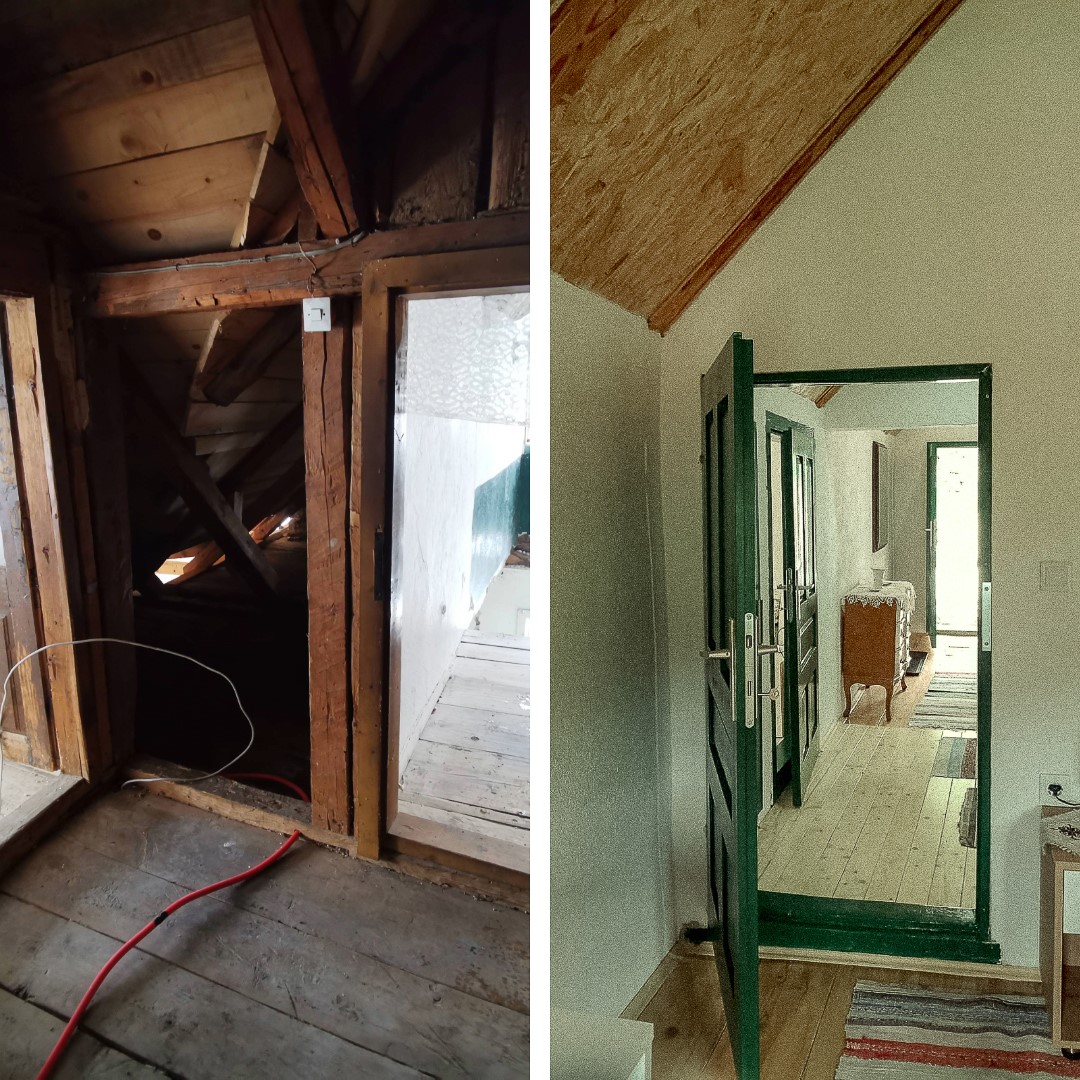 Before and after, restoration