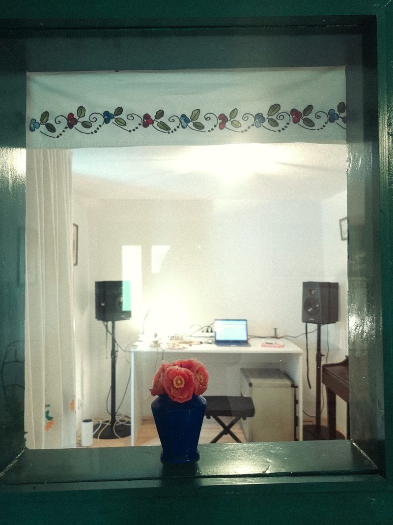 The studio during the summer residency